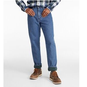 L.L. Bean Men's Double L Classic Fit Fleece Lined Jeans